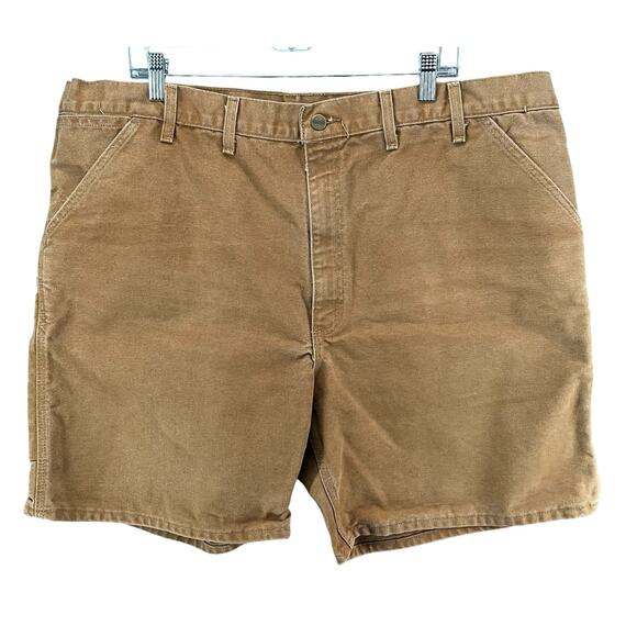 Carhartt Other - Carhartt Carpenter Shorts 42 Brown Cotton Relaxed Fit Broken In Workwear Utility